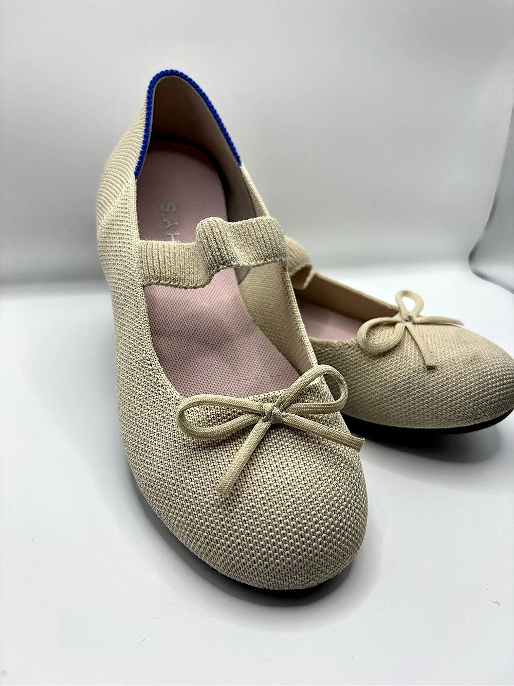 Rothy's The Kids Bow Mary Jane Flats in Beige
